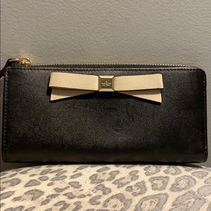 Kate spade black bow wallet